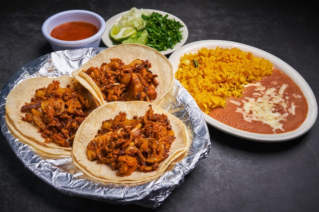 Tacos Al Pastor Dinner.